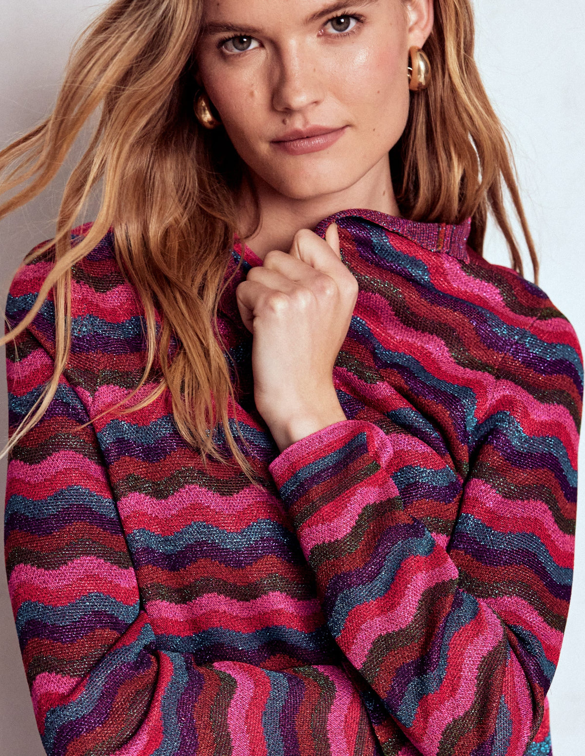 Edge to Edge Cardigan Coat-Multi