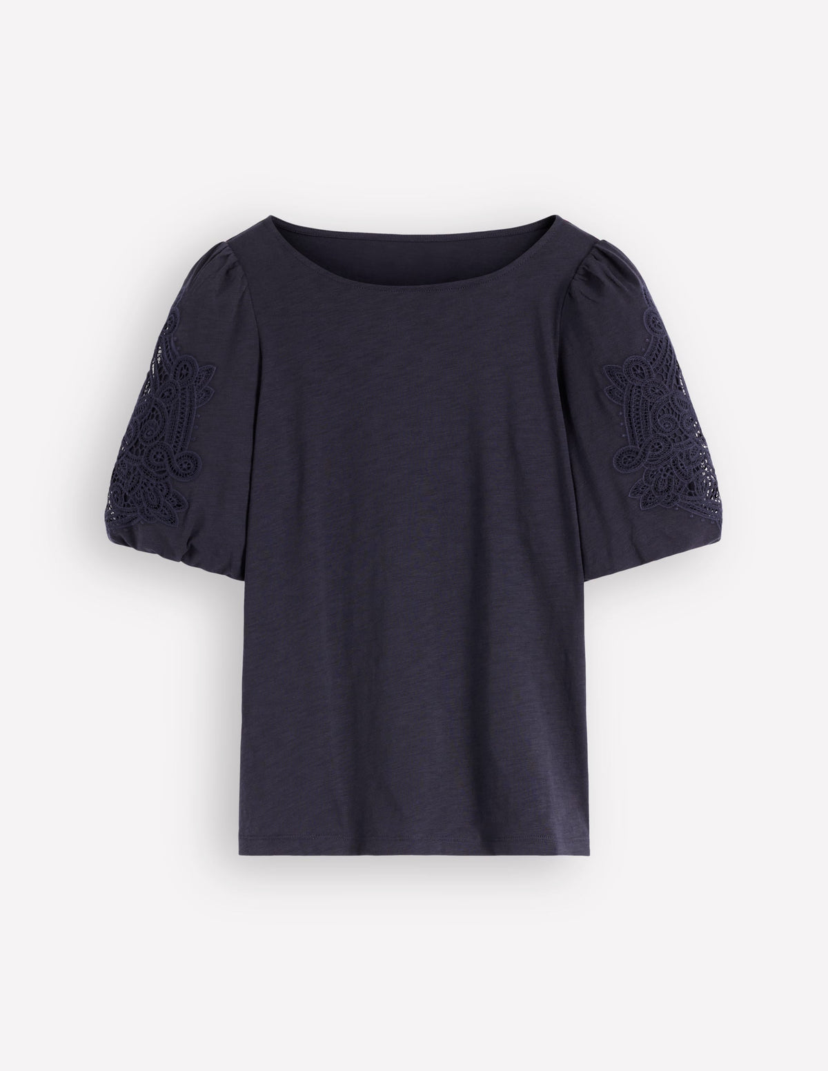 Tape Lace T-shirt-Navy