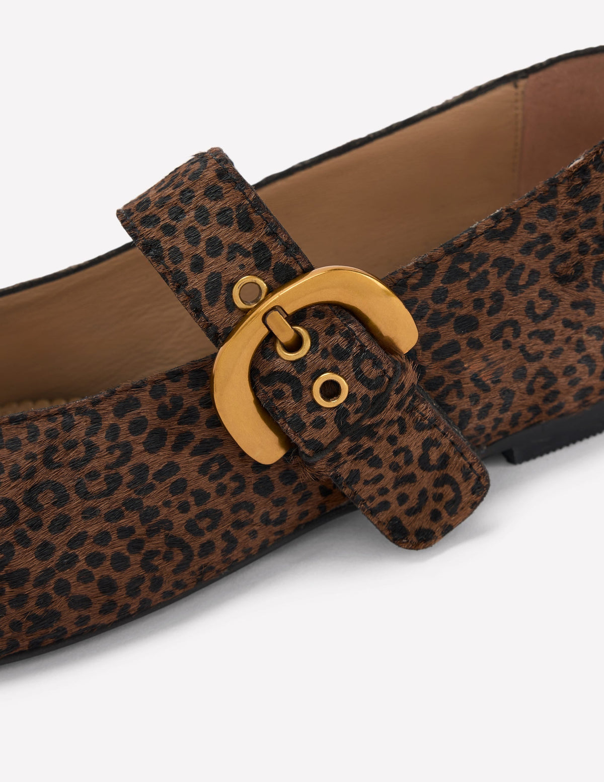 Kylie Flat Buckle Mary Janes-Mini Leopard