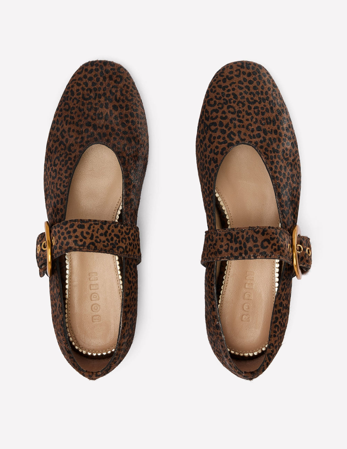 Kylie Flat Buckle Mary Janes-Mini Leopard