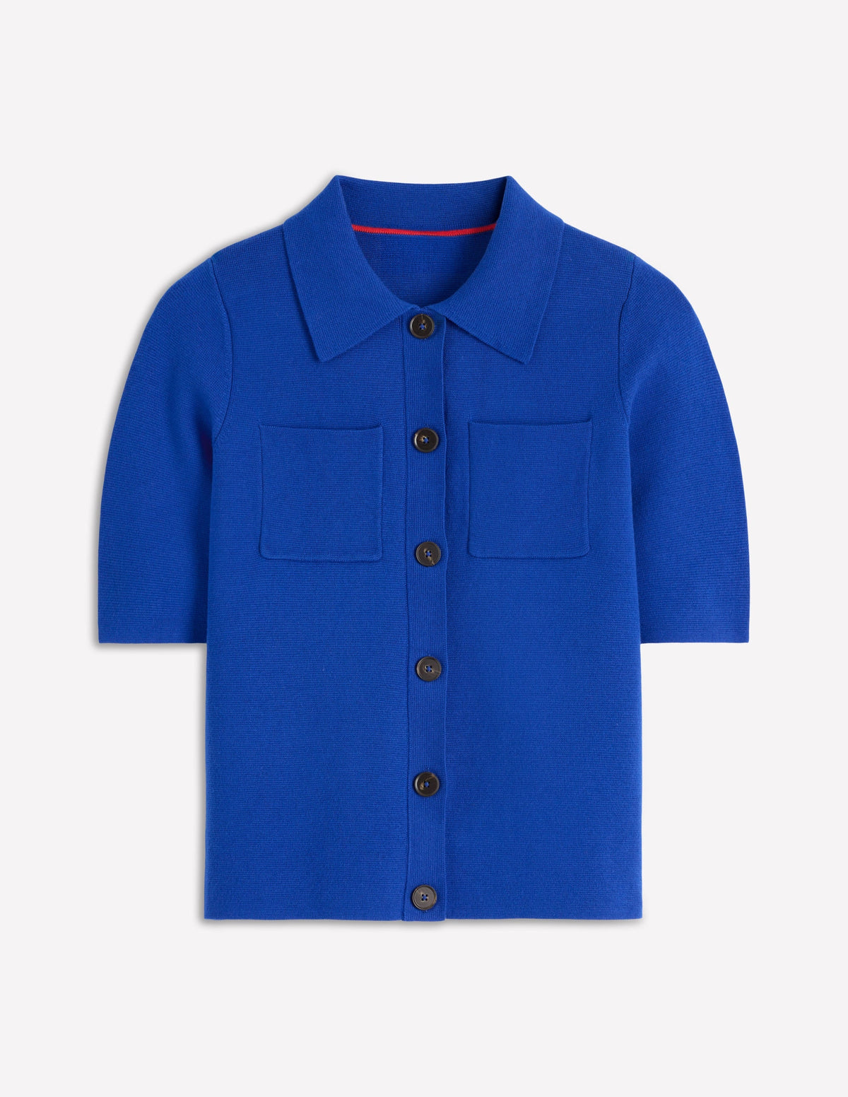Short Sleeve Knit Shirt-Bright Blue