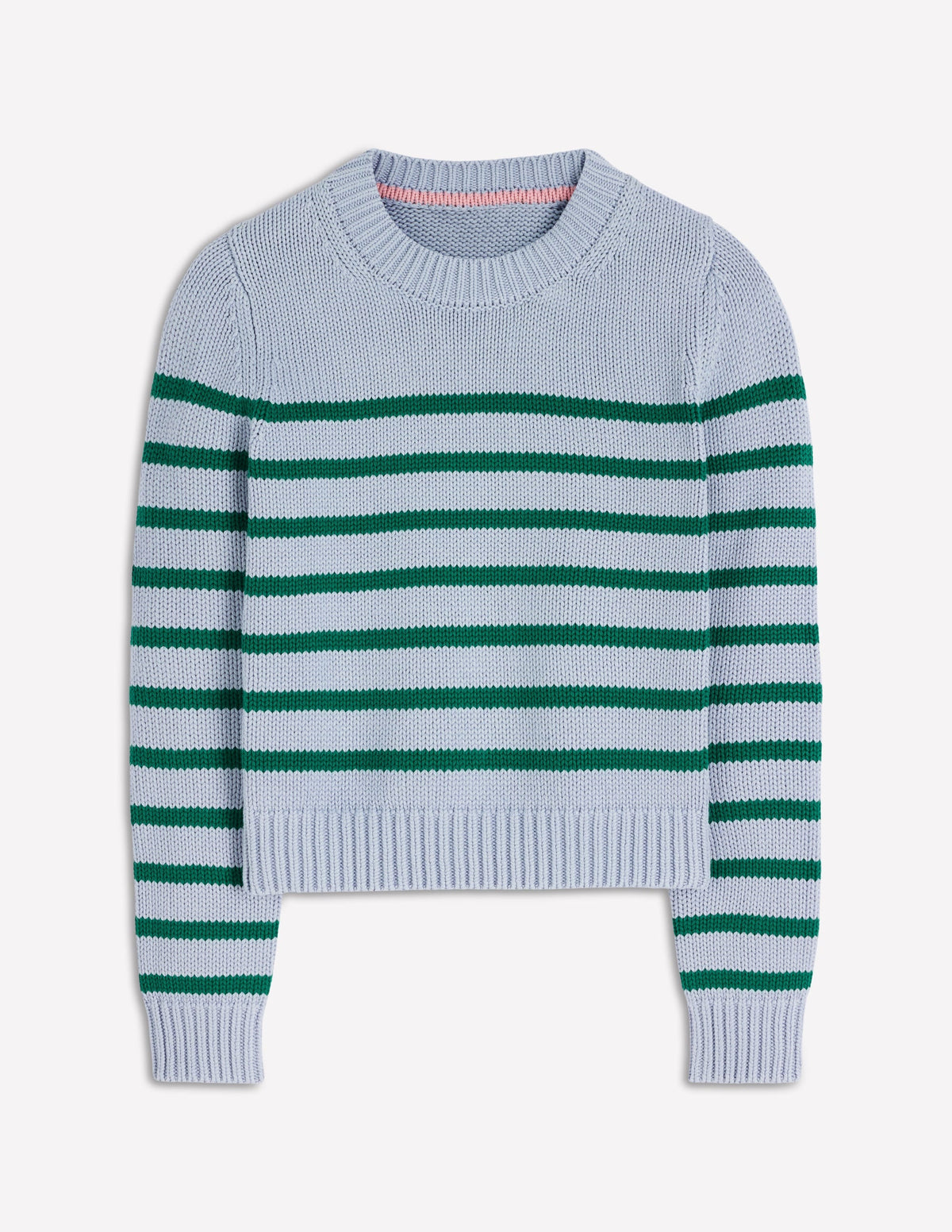 Lucy Chunky Cotton Sweater-Blue/ Green