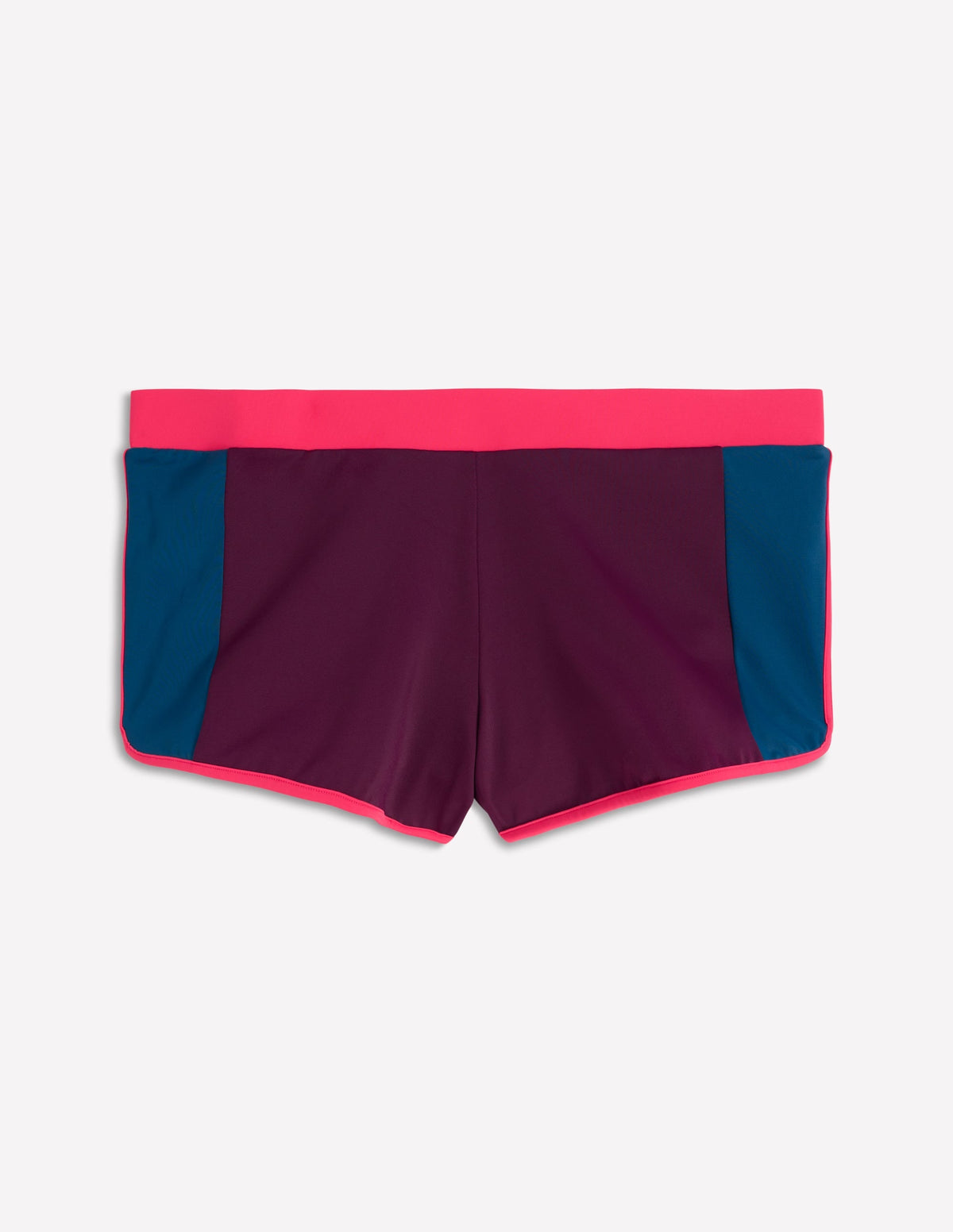 Rash Guard Swim Shorts-Purple, Colour block