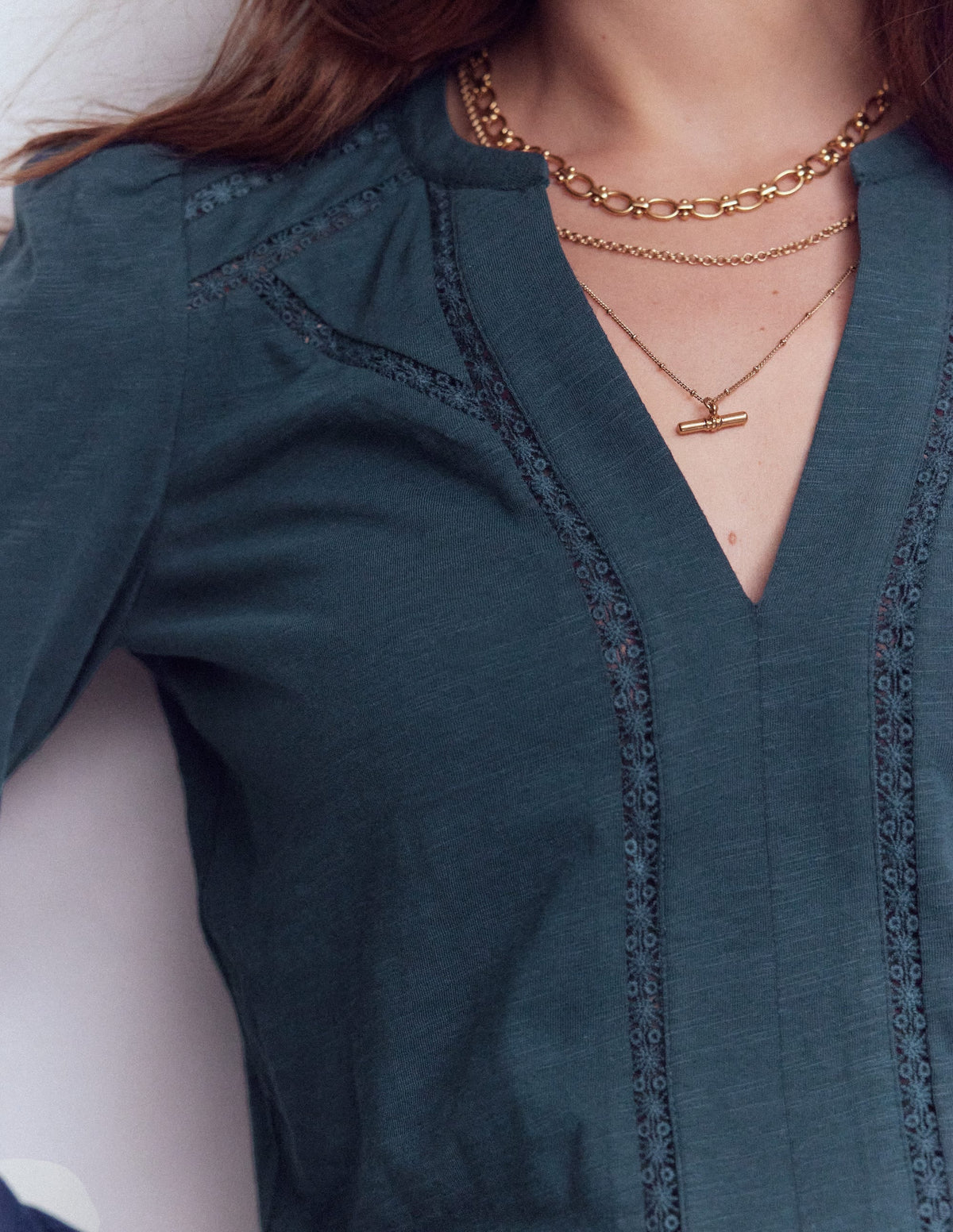 Poppy Long Sleeve Top-Moonlight Ocean