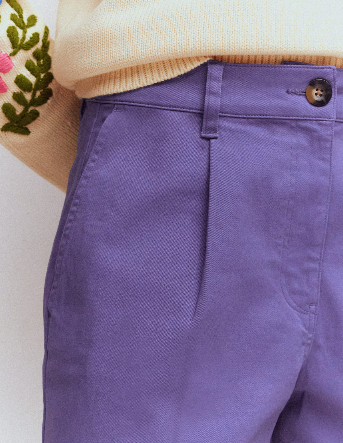 Chino Shorts-Purple Thistle