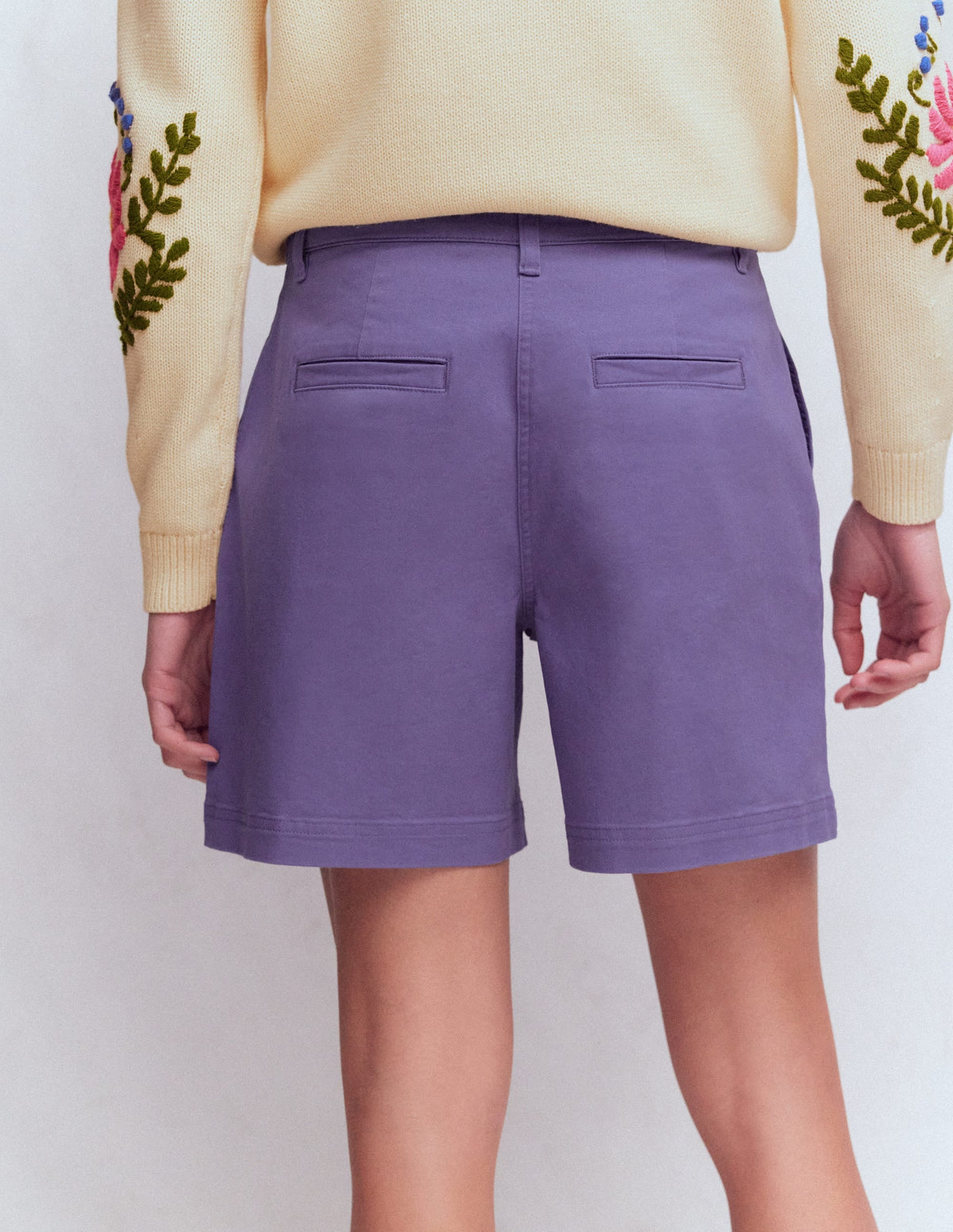 Chino Shorts-Purple Thistle