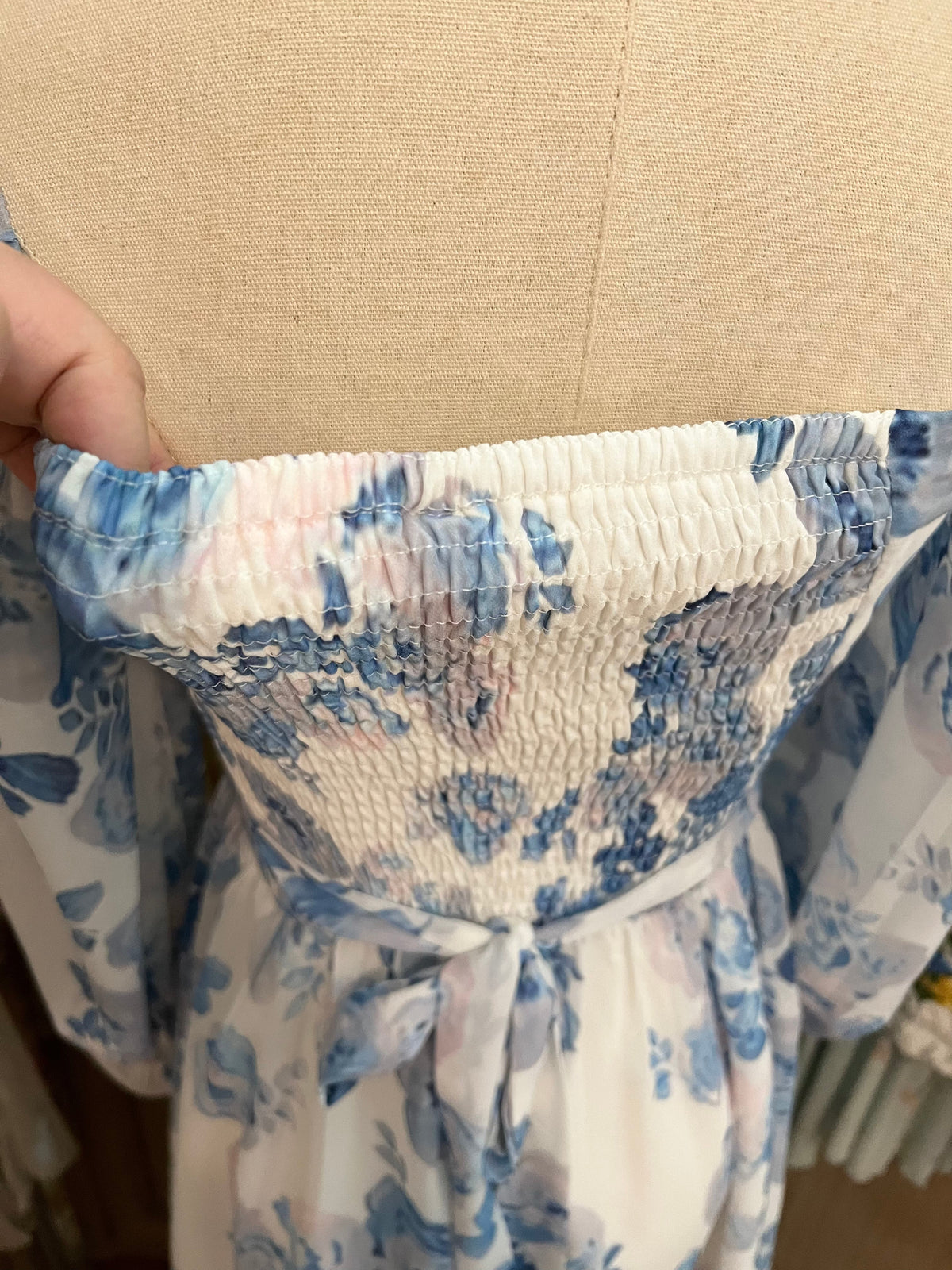Blue roses dress