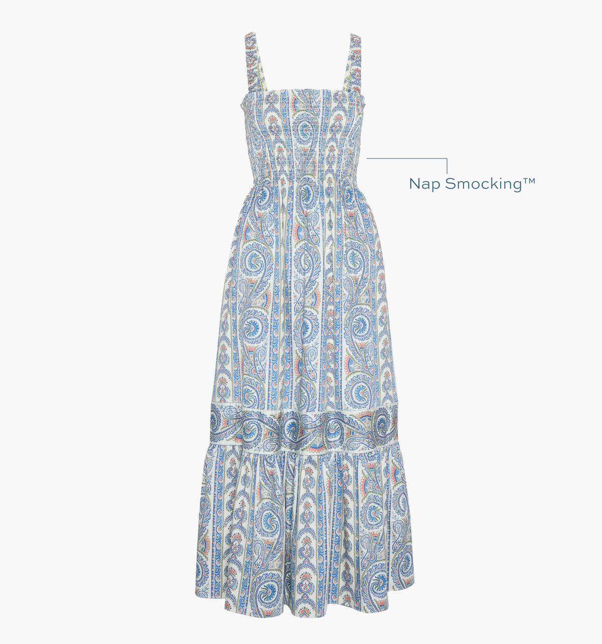 The Anjuli Nap Dress - Blue Corsica Paisley