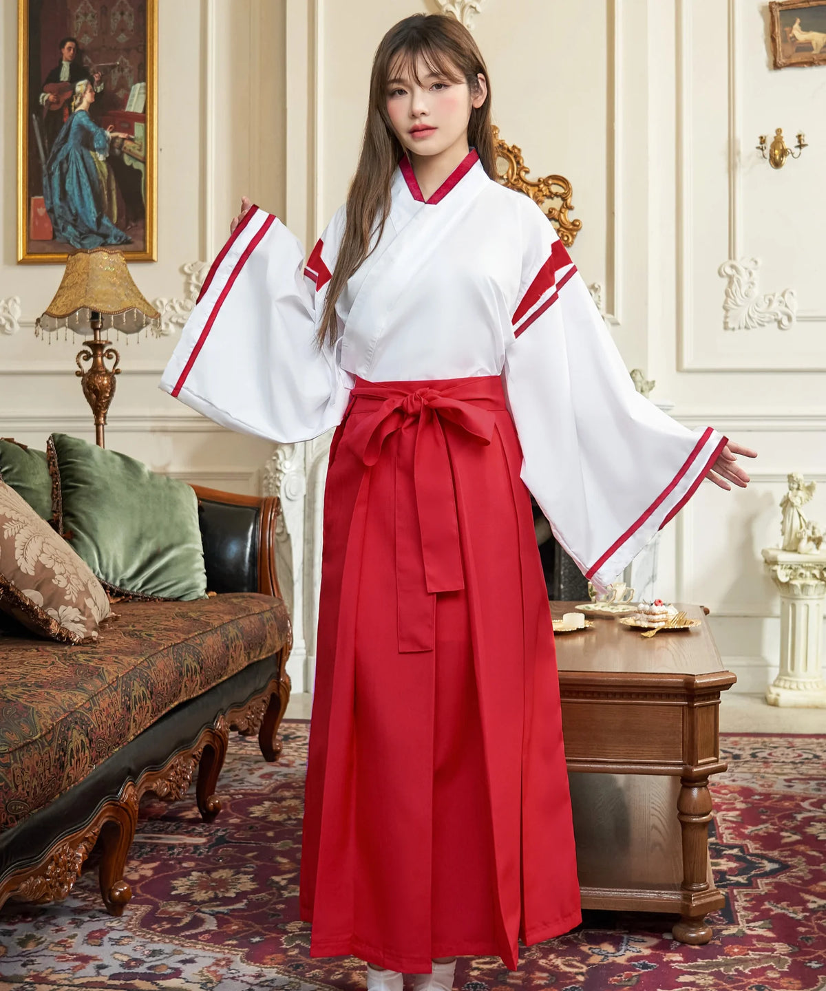 上品&簡単 ロング丈巫女コスチューム