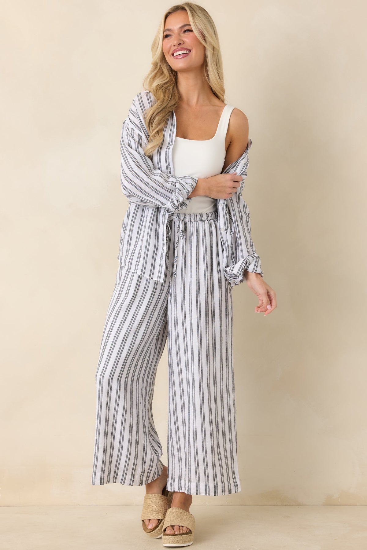 Z Supply The Perfect Black & White Stripe Pants
