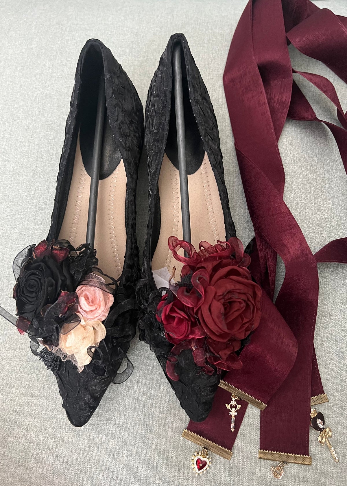 Romantic shabby ballet shoes