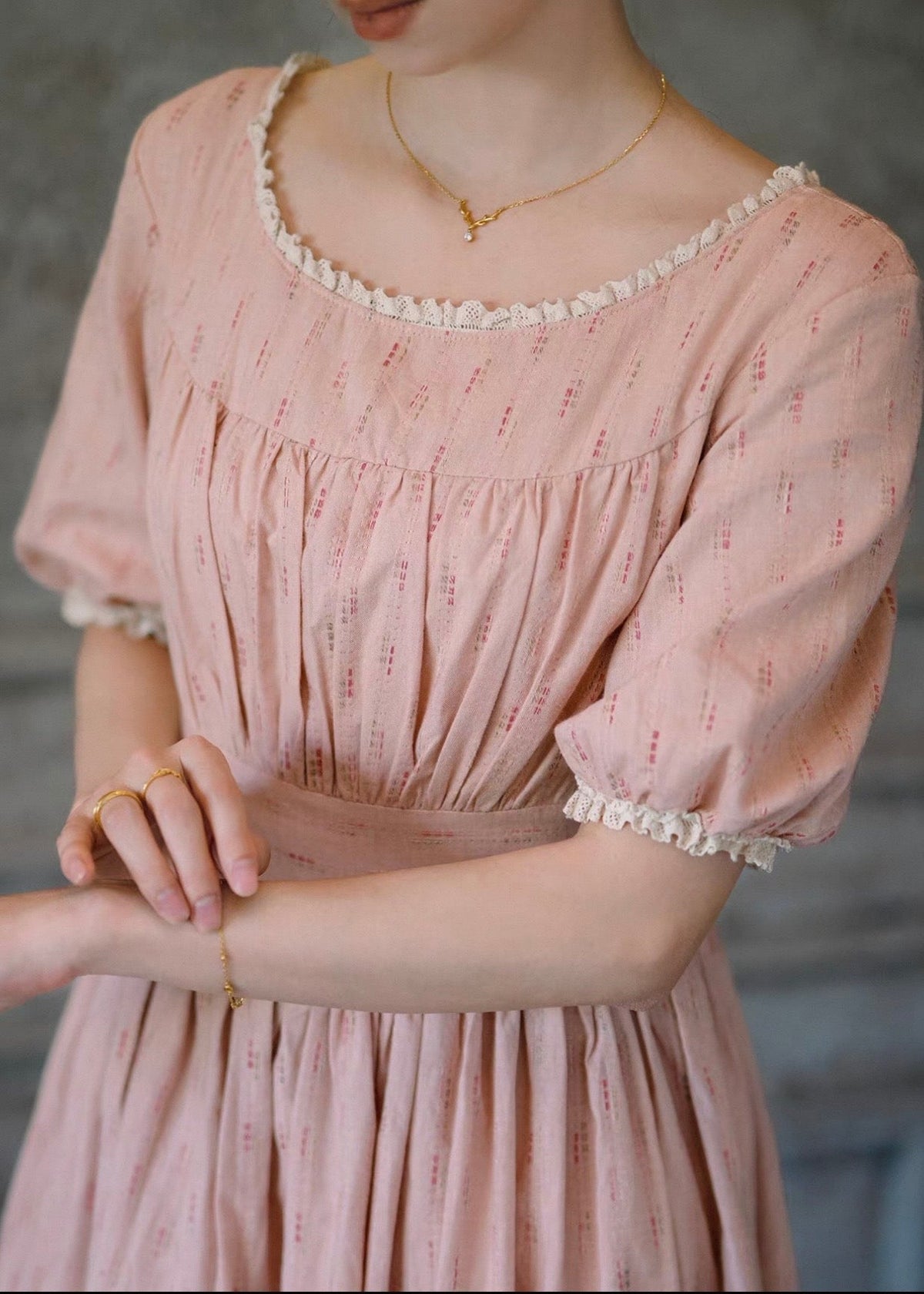 Rosé whisper dress
