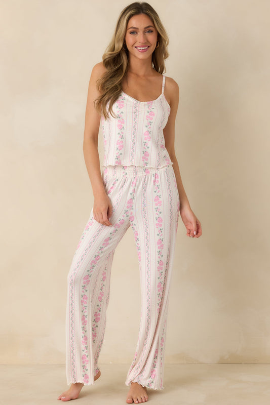 Z Supply Vanity Vanilla Ice Multi Boudoir Floral Cami