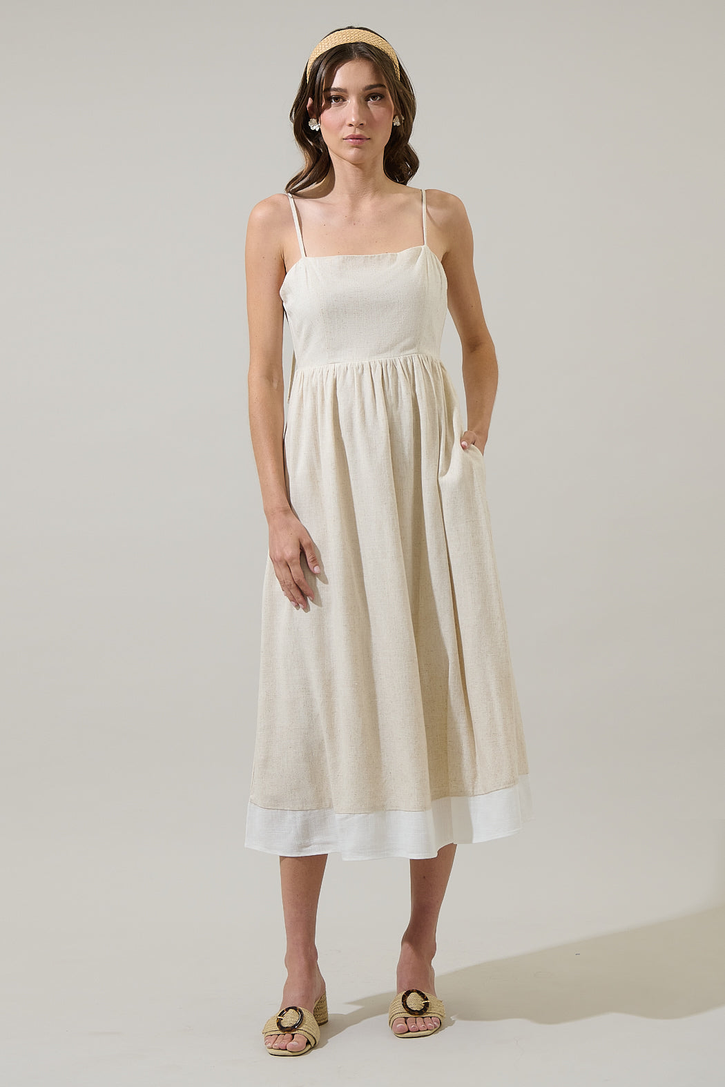 Alanah Linen Senia Midi Dress