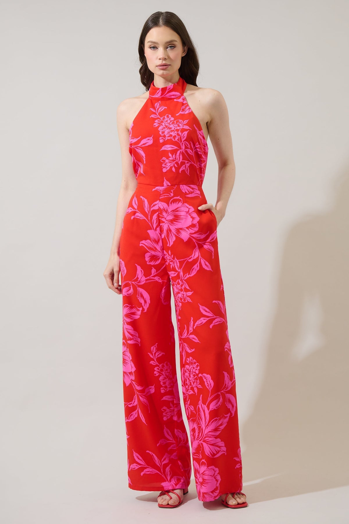 Darline Floral After Hours Halter Jumpsuit