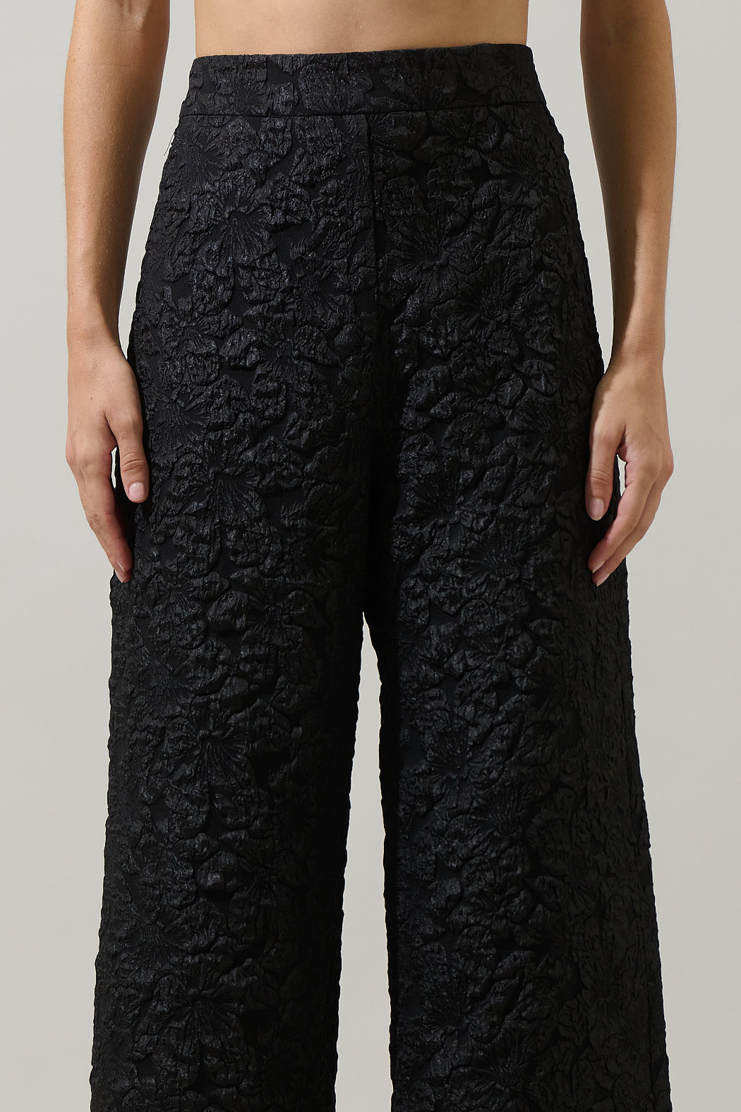 Arielle Jacquard Bern Wide Leg Pants