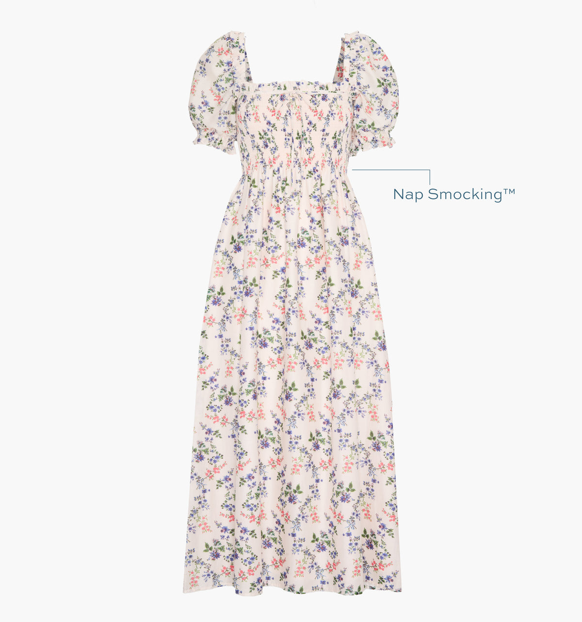 The Scarlett Nap Dress - Pink Scallop Bow Chintz