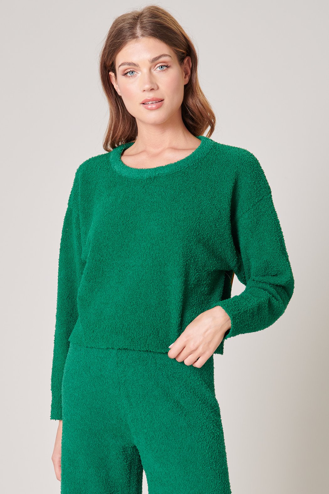Cloud Nine Fuzzy Cropped Sweater