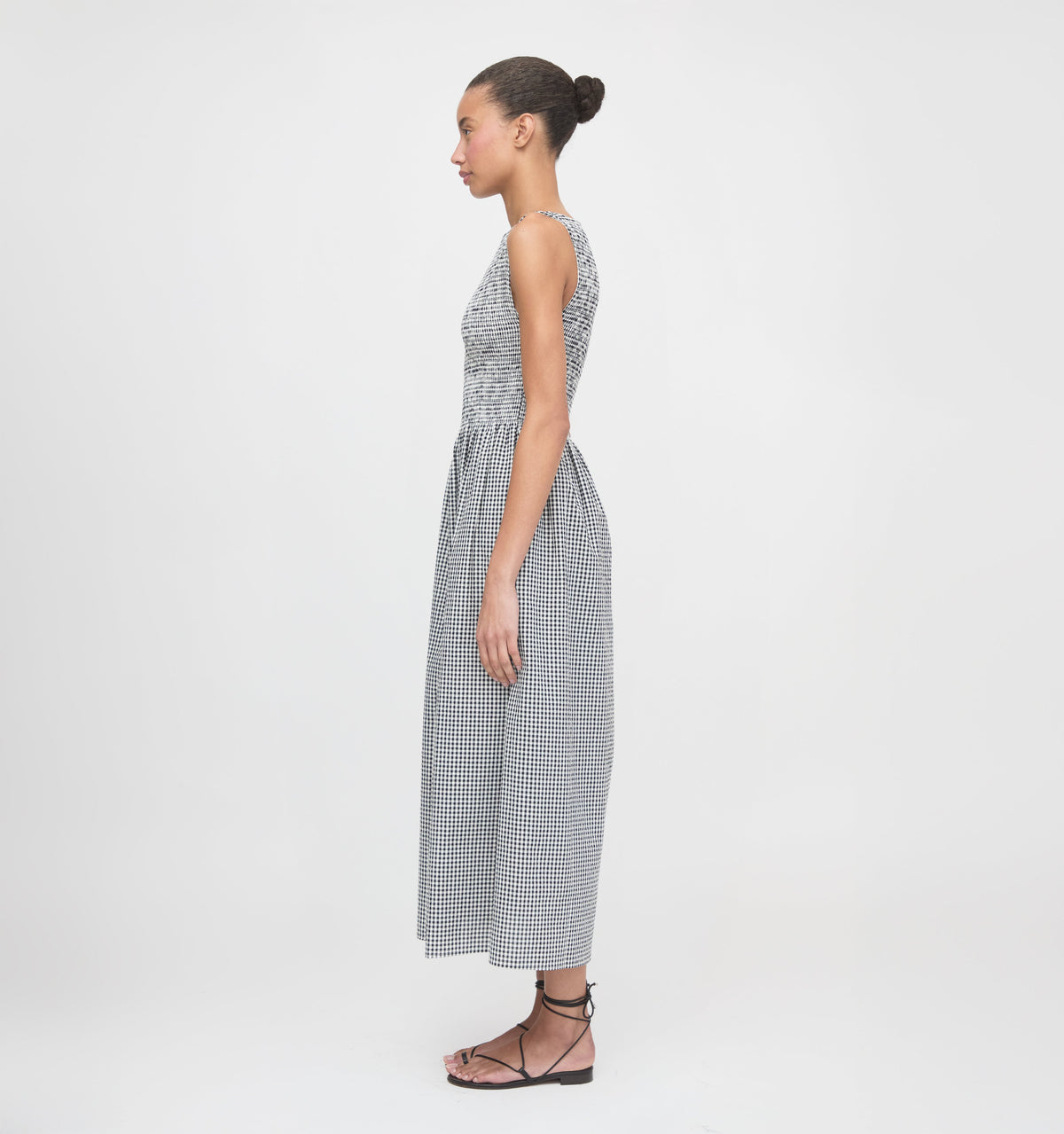 The Cosima Nap Dress - Black/Sand Gingham