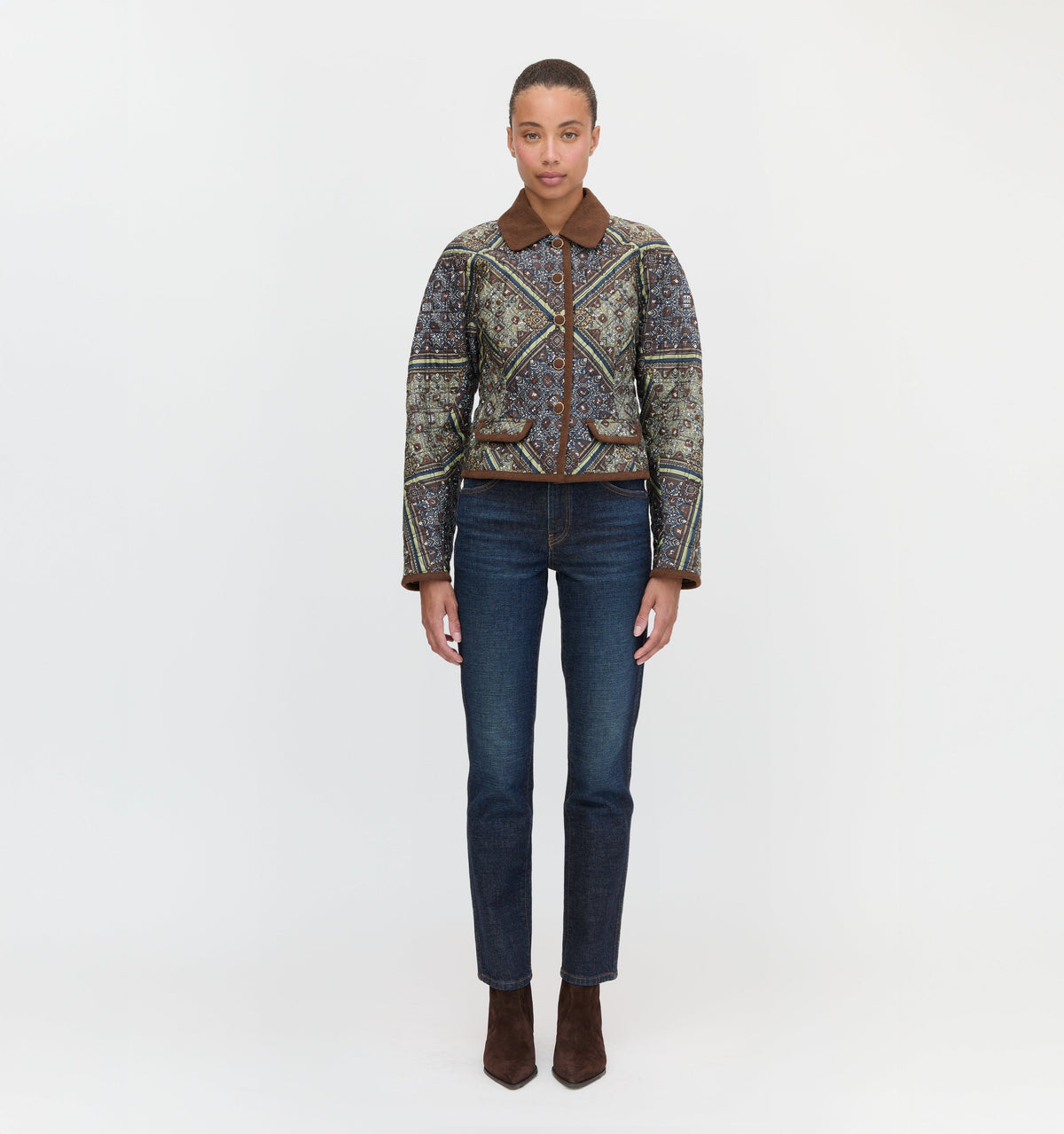 The Dax Jacket - Olive Equestrian Scarf