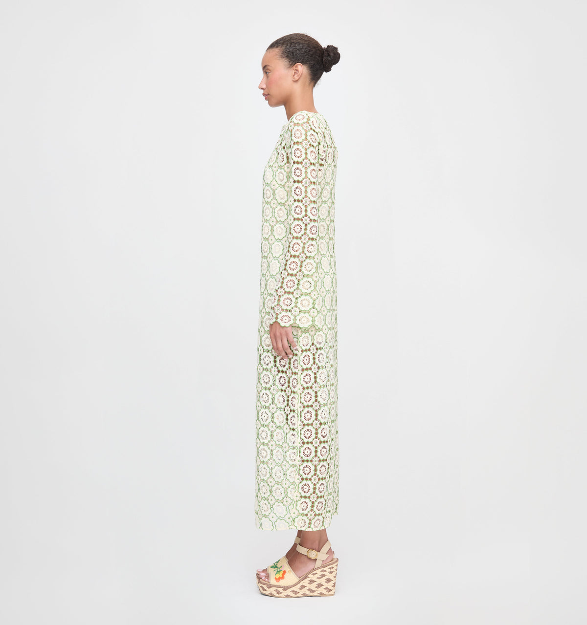 The Eliza Dress - Green Dahlia Lace