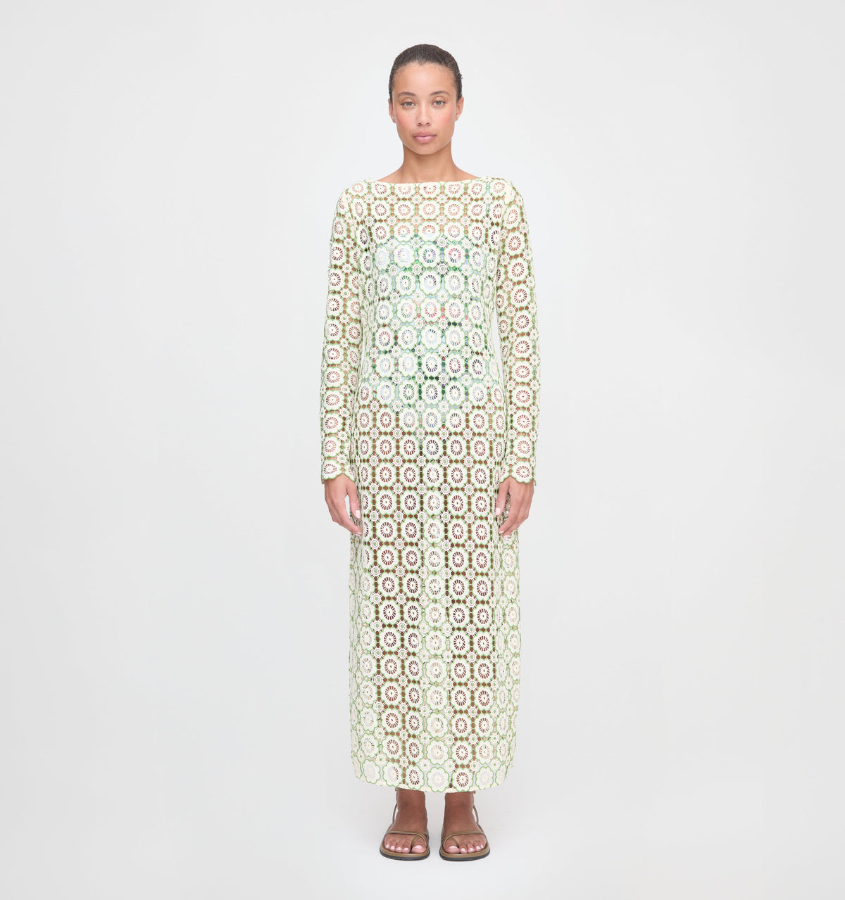 The Eliza Dress - Green Dahlia Lace
