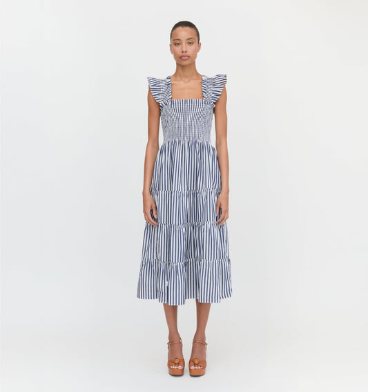 The Ellie Nap Dress - Navy Stripe