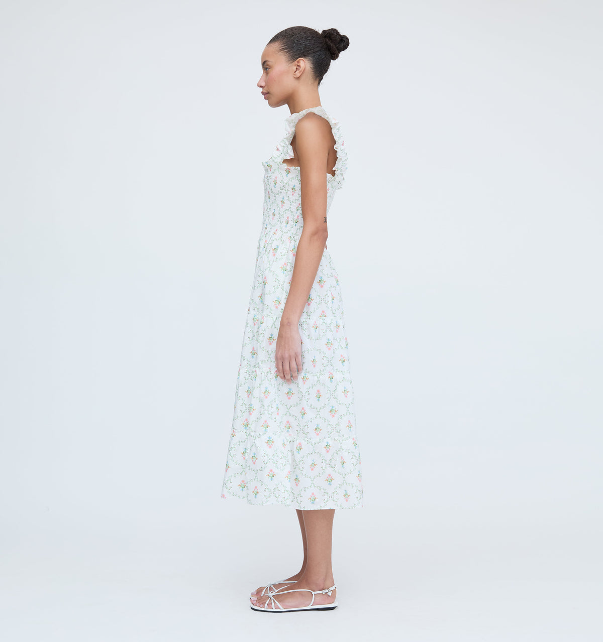 The Ellie Nap Dress - Pastel Trellis