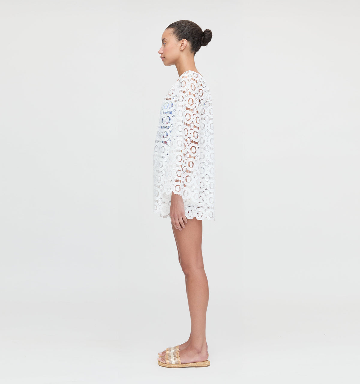 The Enella Tunic - White Broderie