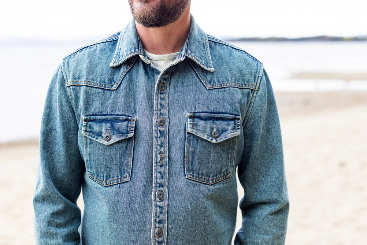 One World Brother The World Traveler Denim Shirt Jacket