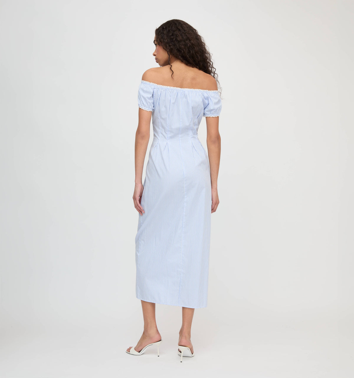 The Madison Dress - Blue/White Stripe