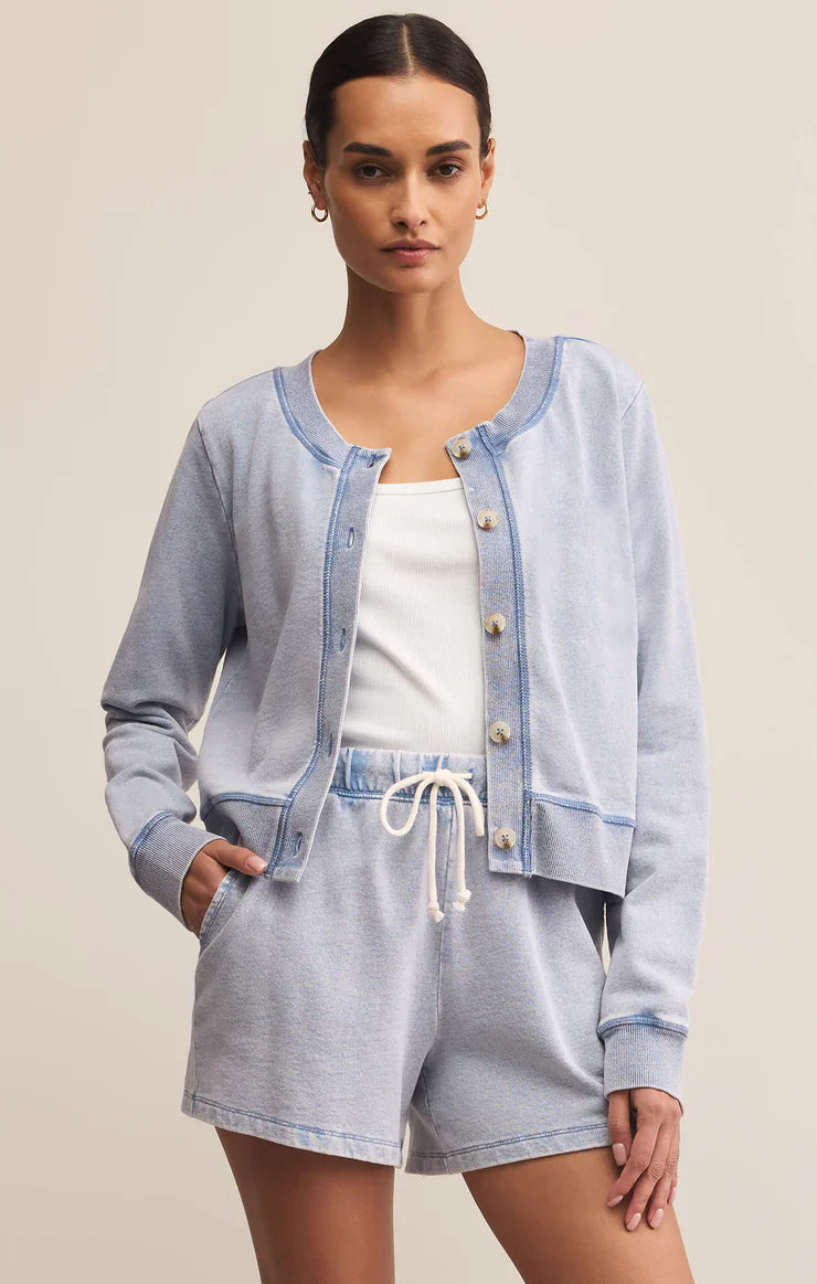 Daily Knit Denim Cardigan