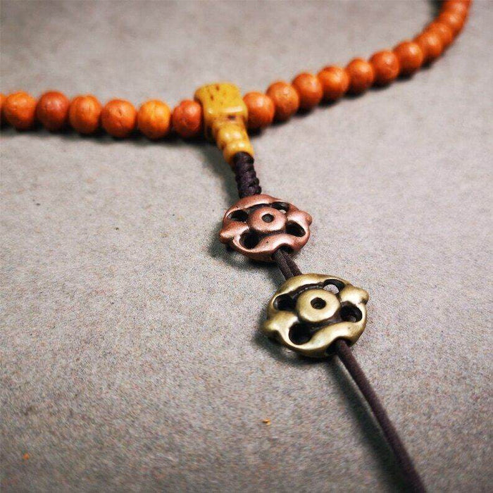 Amulet,Vajra Pendant for Mala,Bag Hanging,Prayer Bead Accessories - Tibetan Buddhist mala beads, front view