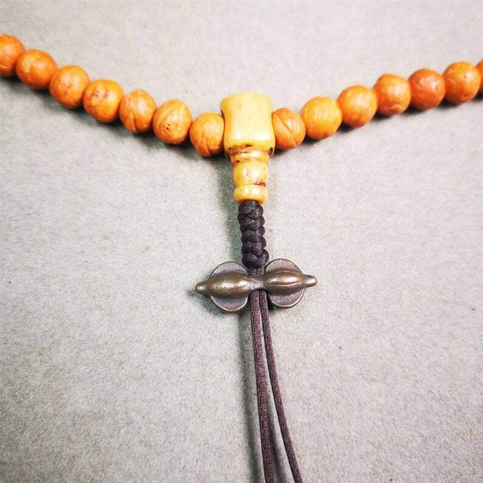 Amulet,Vajra Pendant for Mala,Bag Hanging,Prayer Bead - Tibetan Buddhist mala beads, detailed view