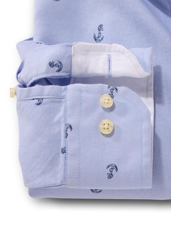 Anchors Sky Printed    Cotton Shirt