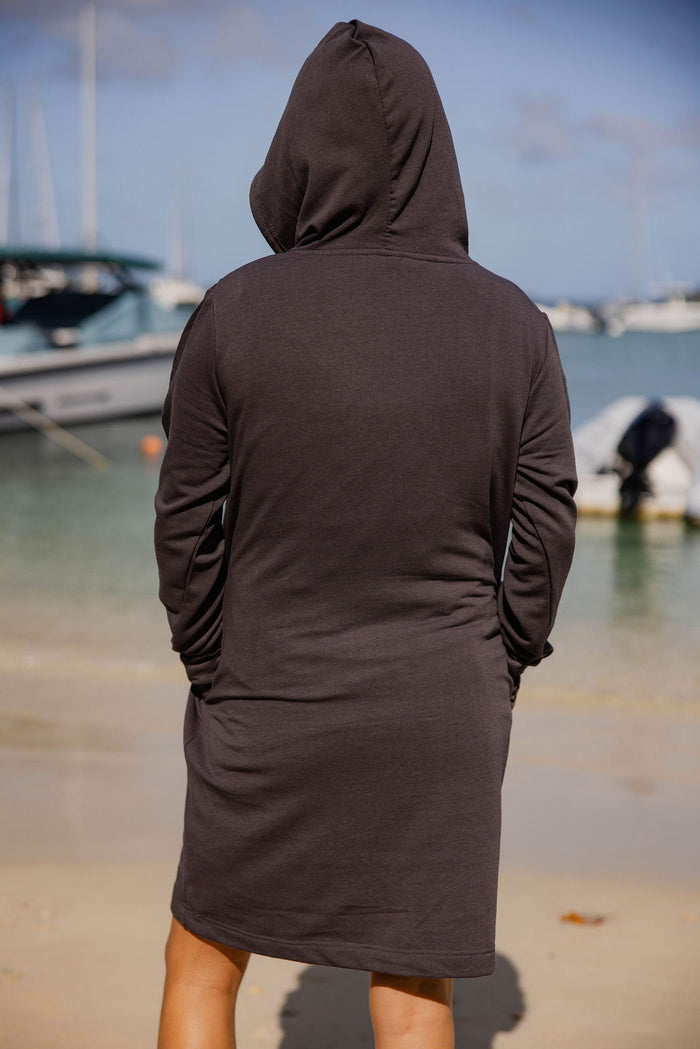 BB WOMENS COZY HOODED DRESS