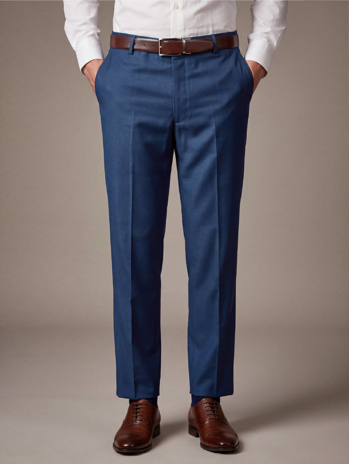 Biella Blue Tailored Fit Trouser