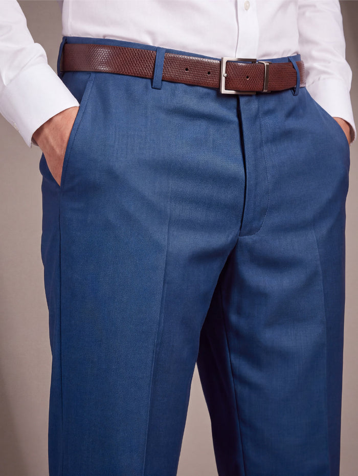 Biella Blue Tailored Fit Trouser
