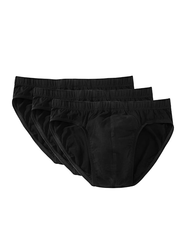 Black Innerwear Supima Cotton Brief - 3 Pc Pack
