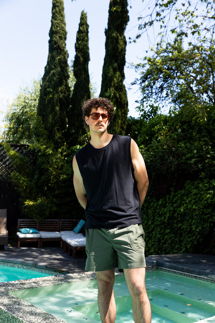 Black Malibu Muscle Tee