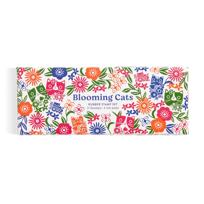 Blooming Cats Rubber Stamp Set