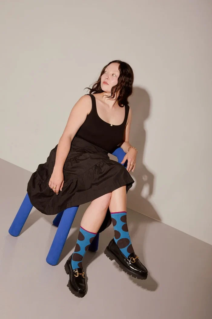 Blue Big Dot Socks