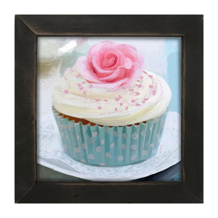 Blue Cupcake - Framed art