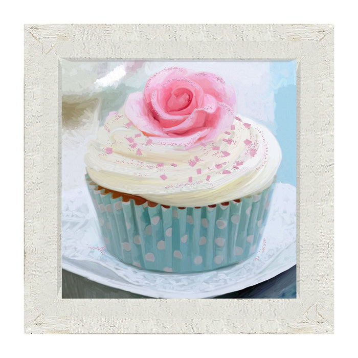 Blue Cupcake - Framed art