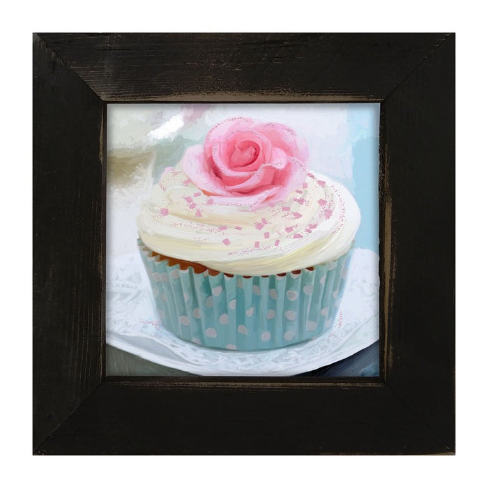 Blue Cupcake - Framed art