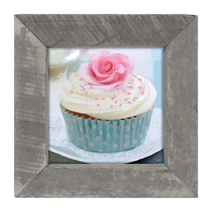 Blue Cupcake - Framed art