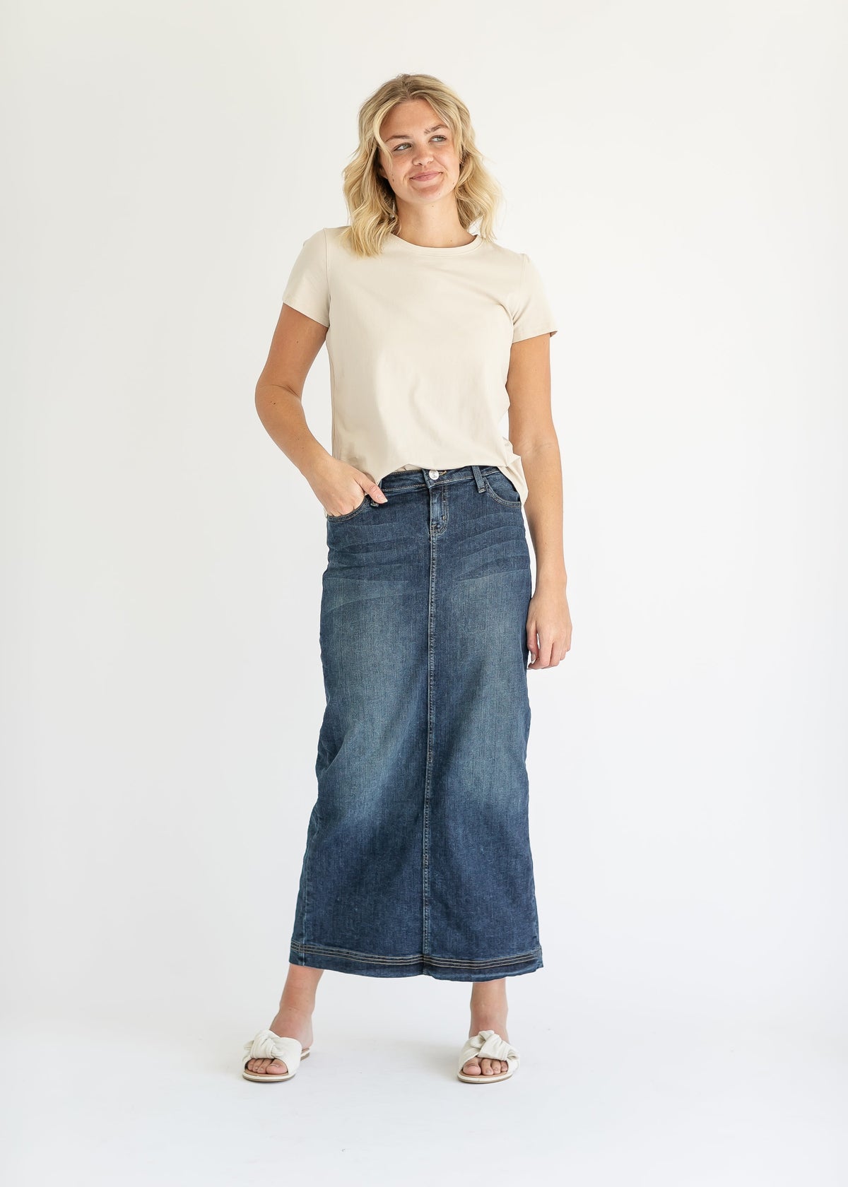 Bria Long Denim Maxi Skirt - FINAL SALE