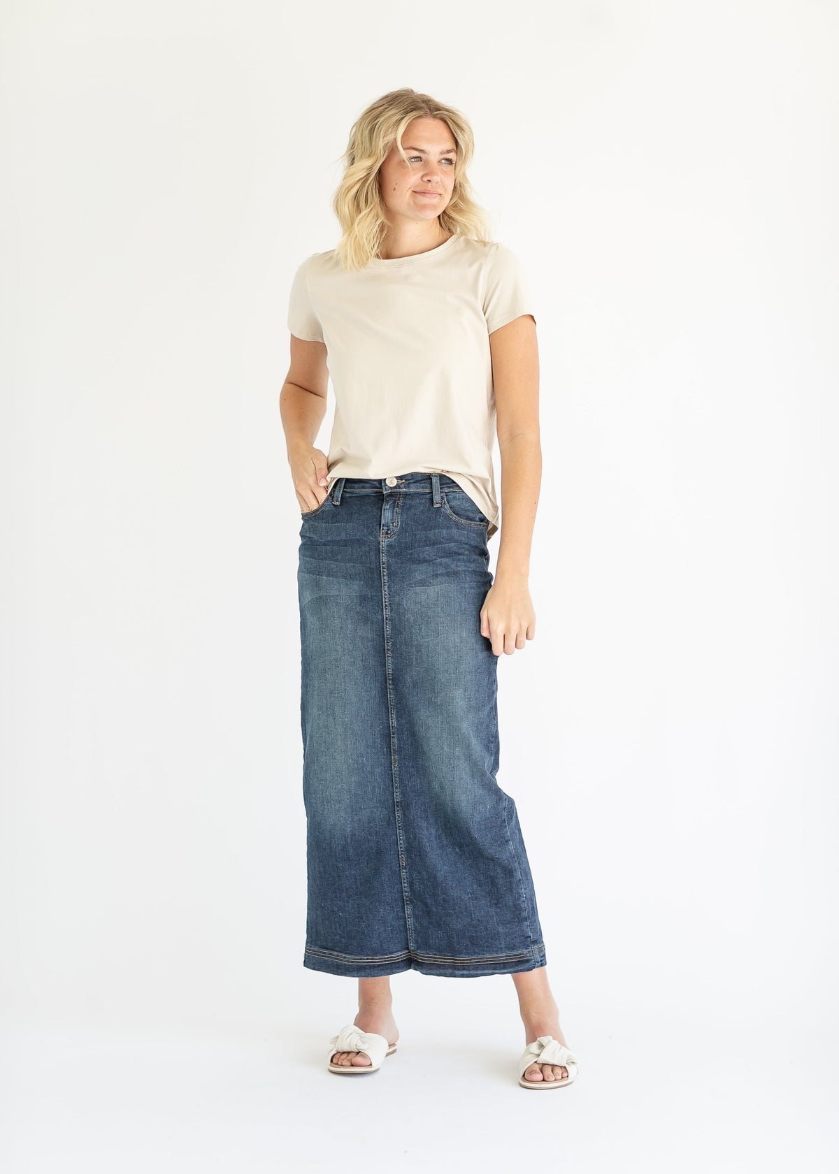 Bria Long Denim Maxi Skirt - FINAL SALE