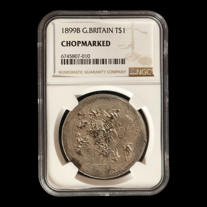 British Empire, Chop Marked Silver Trade Dollar, Mumbai Mint - 1899 - United Kingdom
