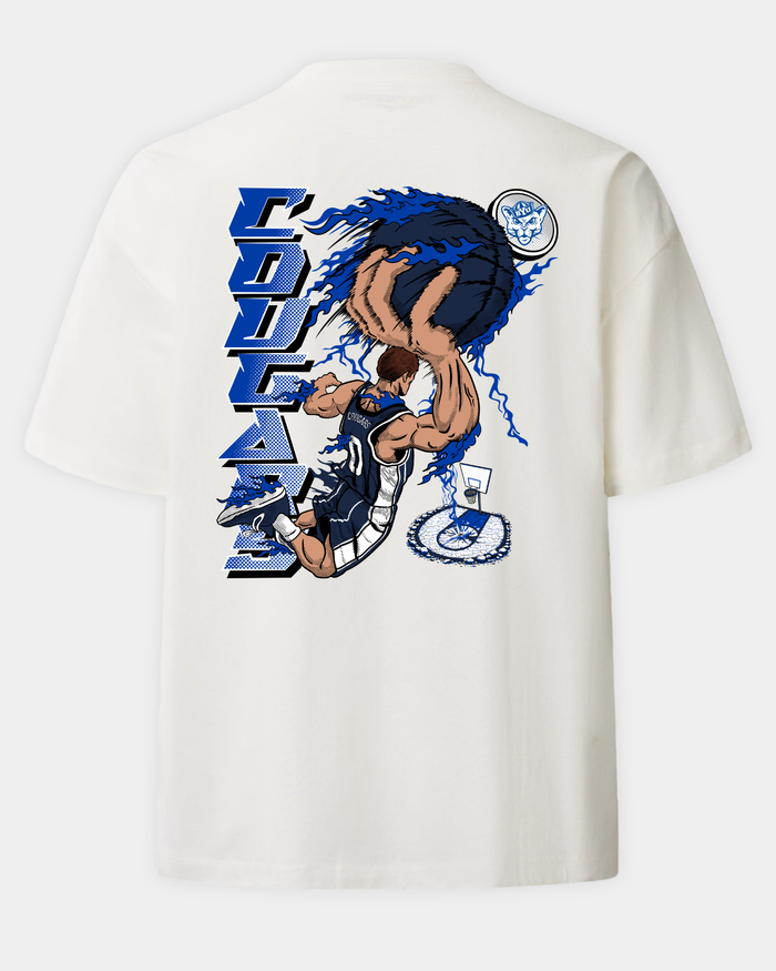 BYU Slam Dunk Faze Heavyweight Tee Off White Back